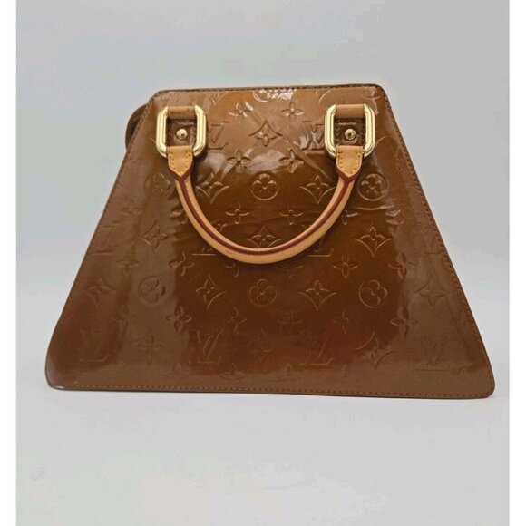 Louis Vuitton Vernis Forsyth Bronze M91113 Handbag Leather Authentic Trapezoid - Picture 2 of 15